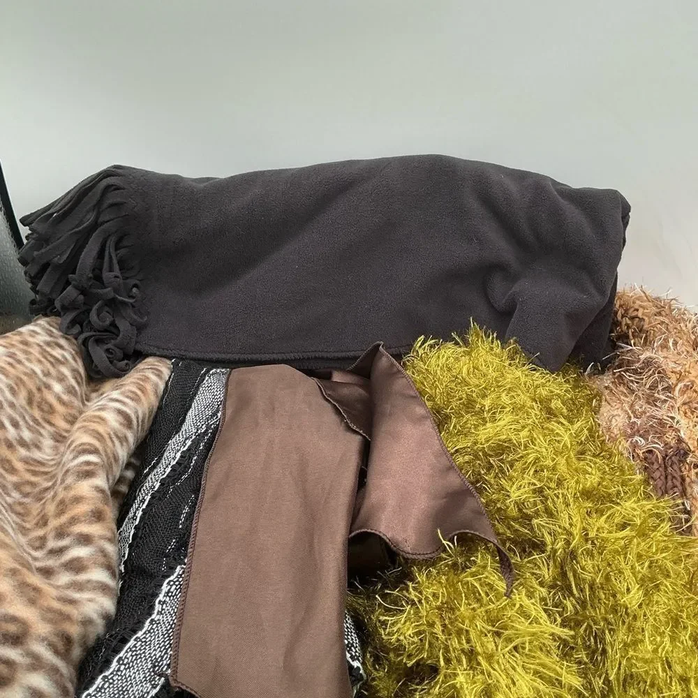 Bundle of 7 Assorted Scarves Collection of different sizes